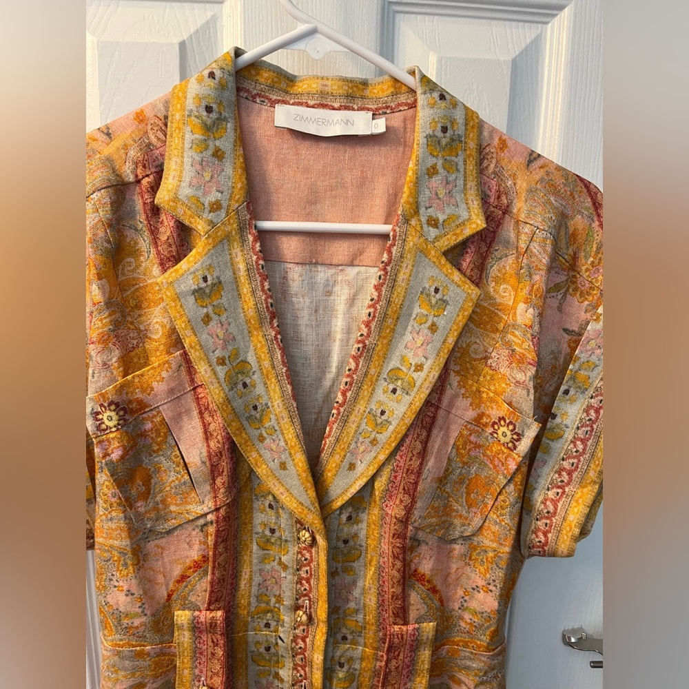 Zimmermann Acacia Midi Shirt Dress - Size 0 - Picture 7 of 11